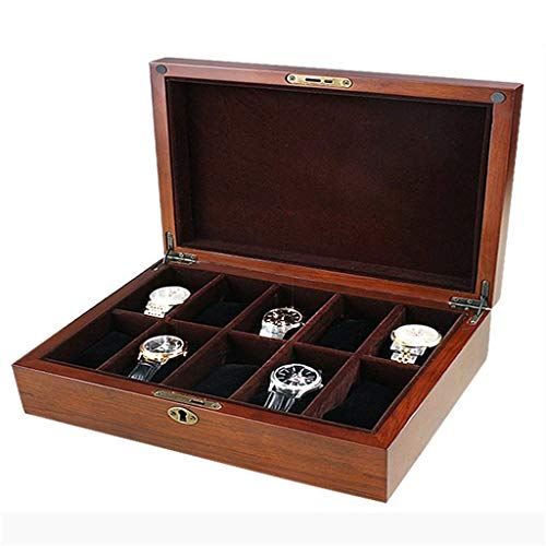 Uhrenschatulle, Schmuckkästchen, aus Holz, für Schmuck, Uhren, 10 Stück