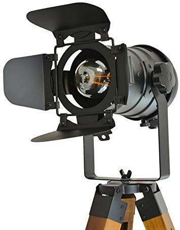 Barcelona LED Vintage Stehleuchte Tripod Stehlampe Studiolampe Deckenfluter im Industrie Cinema Stil, mit Dreifuß aus… – Bild 8