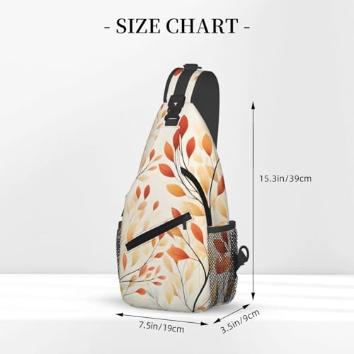 Bolso tipo bandolera con estampado hojas otoño unisex miniatura 3