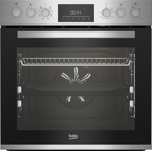Beko BBUM12328X Einbauherdset AeroPerfect Glaskeramik-Kochfeld 8 Heizarten SteamShine-Reinigungsfunktion Edelstahl