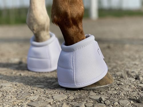 Image of 2520D Horse Bell Boots No-Turn Horse Bell Boots, Equine Ballistic Hoof Overreach Bell Boot, Pair