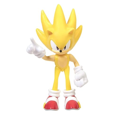 Figura de Acción de Sonic The Hedgehog 2.5 Pulgadas Super Sonic Juguetes Coleccionables