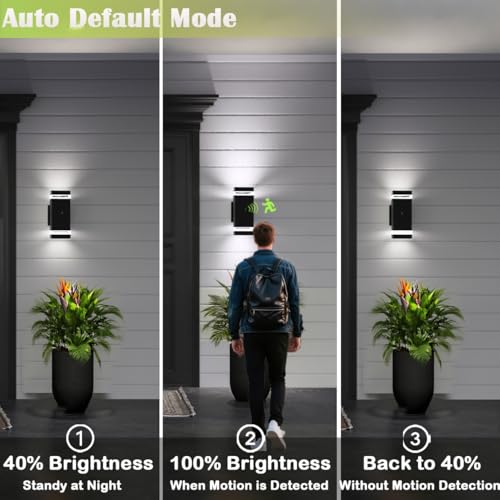 Image of rosykite Motion Sensor Outdoor Wall Lights, Dusk to Dawn Up Down LED