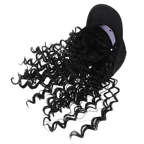 Casquette Afro Cheveux Bouclés Intégrés en Fibre Haute Qualité pour Femme