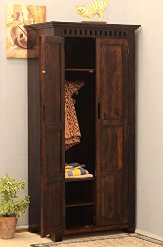 Image of Sheesham Solid Wood Furniture Kuber Wardrobe for Bedroom