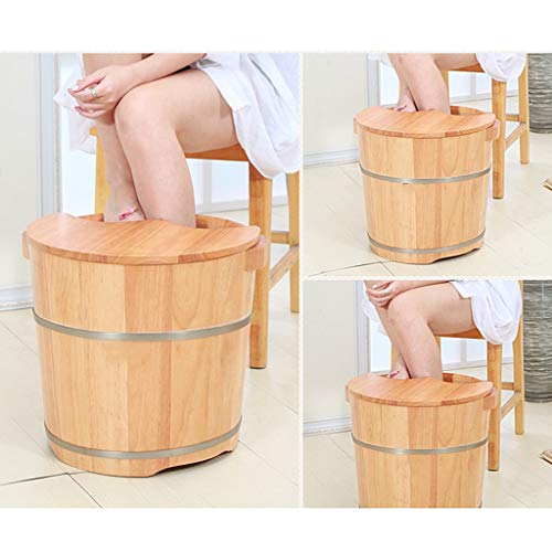Spa de pies de madera Katzowen con tapa 34 cm miniatura 2