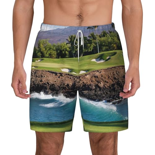Maillot de bain hawaïen golf homme : short de bain de plage respirant pour l'été