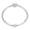 Breloque fer à cheval or rose en argent sterling 925 avec pierre transparente et étoile pour bracelet à breloques Pandora #2