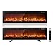 Nordivale 50"/127cm Recessed Electric Fireplace, Wall Mounted/Freestanding Media Wall Fireplace 750/1500W with Remote & Touch Buttons Controlled, 12 LED Color Electric Log Burner, Overheat Protection