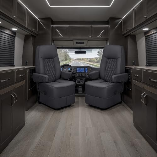 Qualitex Gravitas RV Captain Chair Seat, Manual Lumbar &