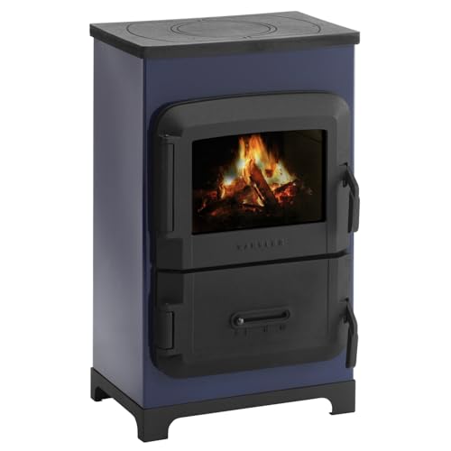 Wamsler Stahl Heizofen Lavendel/Blau Direkte Entlüftung Holz...