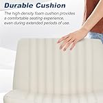 Criss Cross Chair Armless Height Adjustable Office Chair Legged Swivel Desk Chair No Wheels Fabric Wide Comfy Computer Task Chair for Home Office Bedroom Make-up,Beige - Image 4