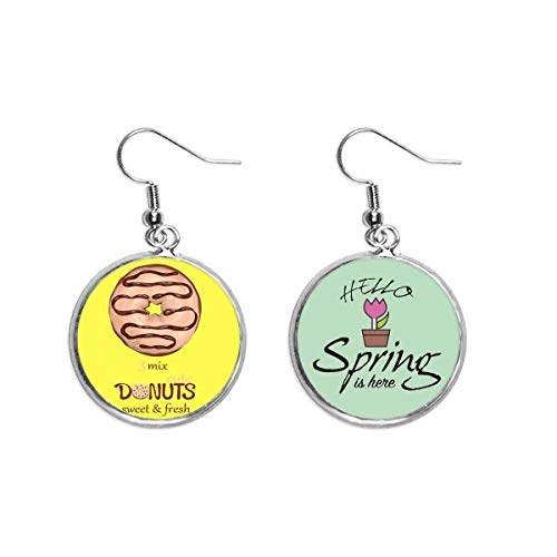 Pendientes de primavera estilo dona de chocolate para tardes de terraza
