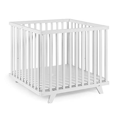 Geuther Laufstall Lasse - Laufgitteraus Holz in Weiß Größe: 97 cm x 97...