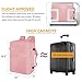 SUOCO Travel Vacuum Backpack, 60L Seal Compression Air Vac Bag Back Pack with Travel Pump, Carry On Suitcase Luggage Flight Approved for Men Women Personal Item, Pink