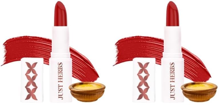 Image of Just Herbs Ayurvedic Lipsticks Half size