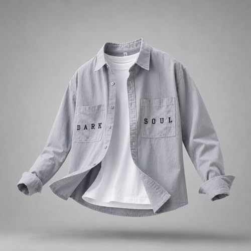 Image of IndoPrimo Men's Premium Cotton Casual Shirt for Man | Full Sleeve Relaxed Fit Stylish Shirt | Trendy Streetwear, Casual & Everyday Wear