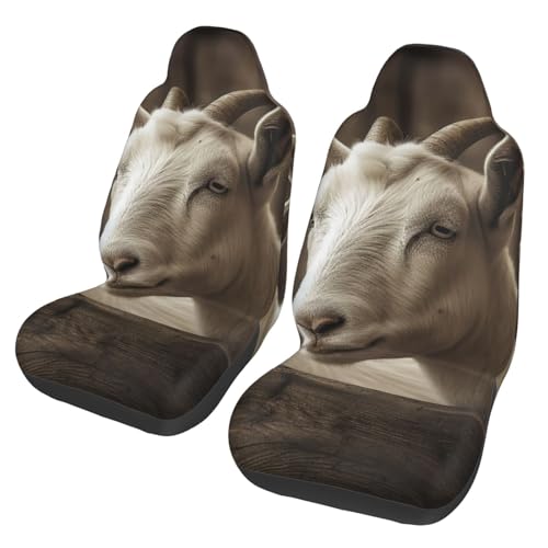 Housses de siège de voiture en chèvre blanche pour berline confortable