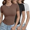 Paquete de 3 Camisetas Básicas para Mujer GAYHAY, de Manga Corta para Verano, Top Crop, Modernas 2026 2