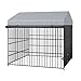 GOWE Large Dog Kennel Outdoor Pet Pens Dogs Run Enclosure Animal Hutch Metal Coop Fence with Roof Cover(6.6'L x 6.6'W x 6.4'H)