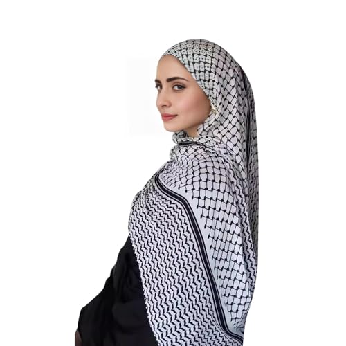 Palestinian Keffiyeh Shemagh Hijab Scarf, Muslim Women Kuffiyeh Arab Headwear3