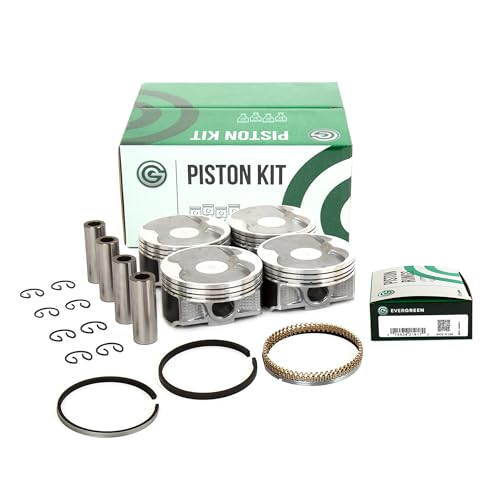 Evergreen SA-5494187285-0 Pistons with Rings Compatible With/For 06-10 Subaru Legacy Forester Outback 2.5 SOHC EJ253