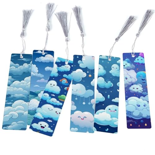 Marque-page nuage lot de 6 pour organiser vos lectures quotidiennes
