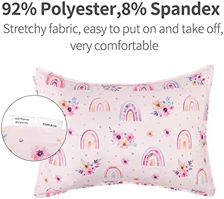 ALVABABY Toddler Pillowcases Stretchy Soft Kids Pillow Cover 2 Pack Fit 13"x 18" or 12"x16" Envelope for Girl Boy Travel - 1