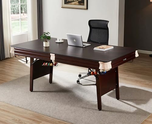 Image of RUP Premium Solid Wood 3-in-1 Multi Game Table | 7ft Pool Table + Table Tennis + Conference /Study Table | Folding Legs | Accessories Included