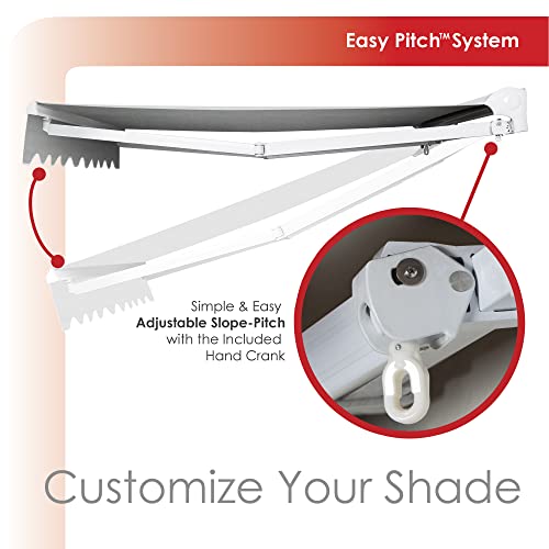 ADVANING-Luxury-Series-14×10-Electric-Retractable-Awning-Premium-Quality-Fully-Assembled-UV-Sun-Shade-Canopy-Heather-Gray-EA1410-A112H2 ADVANING Luxury Series 14×10 Electric Retractable Awning Premium Quality Fully Assembled UV Sun Shade Canopy Heather Gray EA1410 A112H2