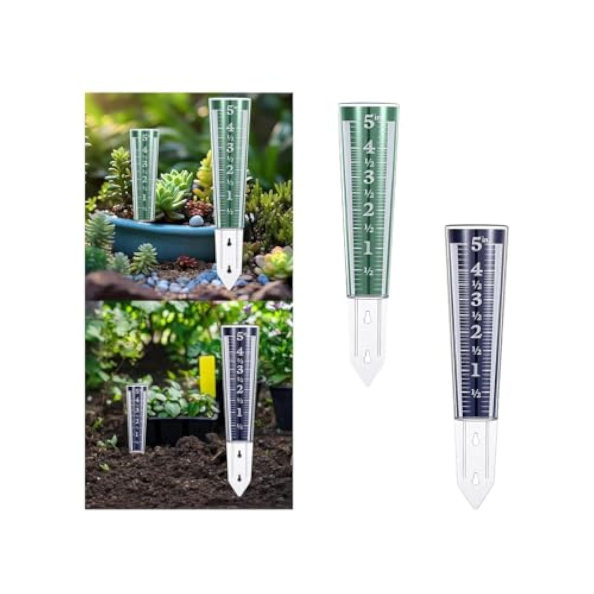Garden Rain Gauge Decorative Stake Water Measuring Tool