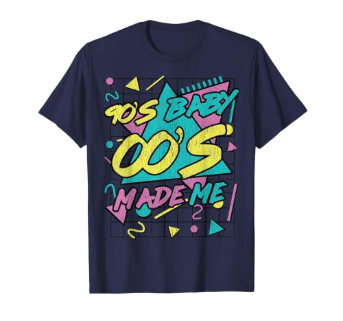 90's Baby 00's Made Me 1990s Vibes 90s Culture T-Shirt, Men, Navy Blue, Small