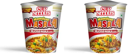 Image of Nissin Cup Noodles Mazedaar Masala | Bold Masala Flavor with a Touch of Extra Veggie Goodness | Quick & Delicious Meal Anytime #VibeItUp, 70 gm. (Pack of 2)