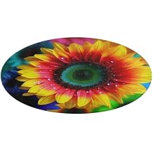 Rainbow SunflowerBath Mat Non-Slip Bathroom Rug Absorbent Shower Mats Quick Dry Floor Rugs for Door Entrance