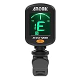 Aroma AT-01A Rotatable Guitar Tuner Clip-on Tuner LCD Display for Guitar Bass Ukulele Violin