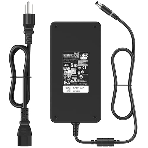 amguog 240W Laptop Charger Compatible with Dell Alienware 15 R2 R3 R4 17R3 R4 R5 Alienware M15 M16 M17 X15 X16 x17 Area-51M G3 G5 G7 Precision 7710 77207730 7510 7520 7530 PA-9E Power Supply