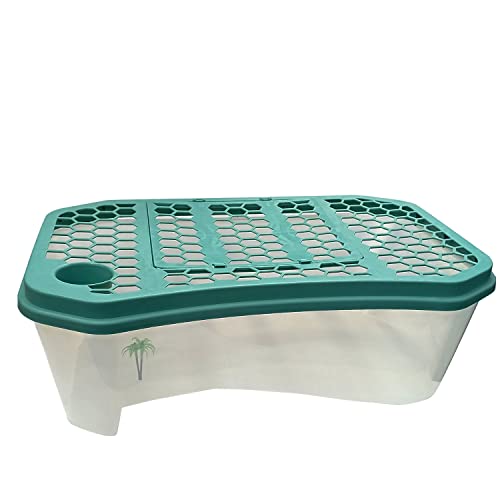 Image of Jainsons Pet Products Turtle Tank Aquarium-Turtle basking Platform，Swimming Area, breeding Hibernation Area, (Accessories not Included) Color May Vary (2.5 FEET-TANK-D-15)
