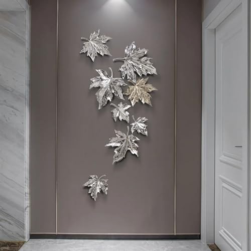 homary Wall Decor Set – 8 Pieces 3D Resin Maple