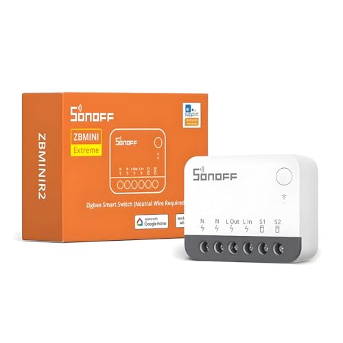 Image of Ledgebit ZBMINIR2 Zigbee Smart Switch | Compact 10A In-Wall Module | Detach Mode & Delay Power-On | Alexa Compatible | Requires Zigbee Hub