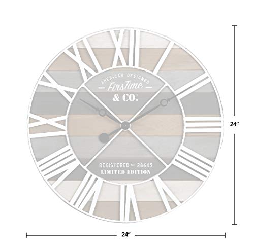 Firstimecograymaritimefarmhouseplanksclockamericancraftedgray24x2x24 Urban Country Home Decor Firstime co gray maritime farmhouse planks clock american crafted gray 24 x 2 x 24 urban country home decor