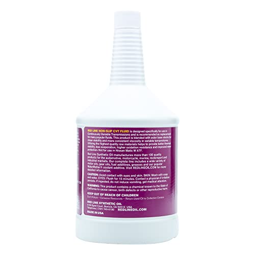 Red Line 30804 Synthetic Non-Slip Continuously Variable Transmission Fluid (Cvt) - Quart #TOP2