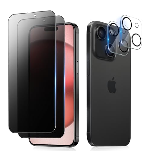 Amazon | 【覗き見防止】対応 iPhone 15 用 ガラスフィルム 覗き見防止