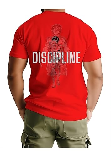 Image of Discipline Black T-Shirt with Graphic Print, 100% Cotton