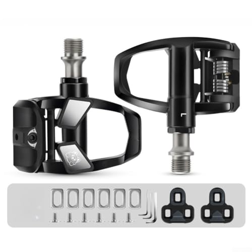 MeevrgR Pedales de bicicleta para tacos LOOK - Cuerpo ligero de nailon + fibra de vidrio, rodamientos San Peilin, flotador de ±4.5°, par de 284 g para ciclismo de carretera