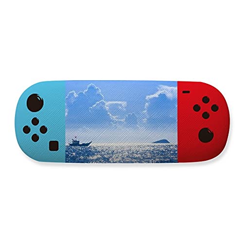Étui de rangement pour lunettes anti choc avec motif bateau et océan