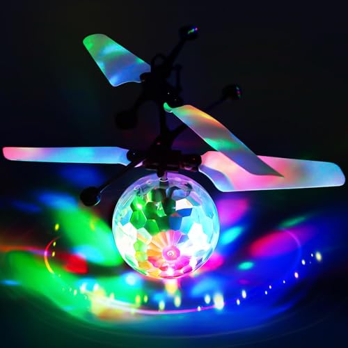 RC fliegender Ball Mini Drohne, ferngesteuert mit LED-Lichtern, Infrarot-Induktionsball, Fernbedienung, fliegendes Spielzeug für Kinder