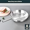 Yeksum Tri-Ply Fully Bonded Stainless Steel 12Inch Frying Pan With Lid, Up to 600℉ Full Clad, Large Cooking Surface for Searing, Induction Ready, Dishwasher and Oven Safe #5