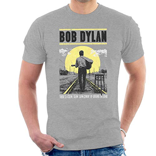 Image of Bob Dylan Slow Train Short Sleeve Mens T-Shirt Grey Large
