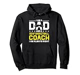 Photo Gallery dad deaf basketball coach always right funny felpa con cappuccio Photo Gallery dad deaf basketball coach always right funny felpa con cappuccio
