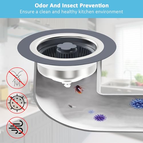 Colador de Fregadero de Cocina 3 en 1 de Acero Inoxidable miniatura 6